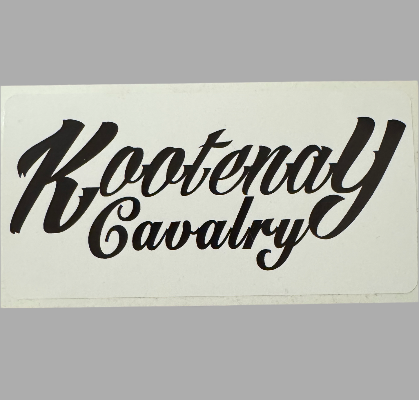 Kootenay Cavalry Sticker White 3”x 6”