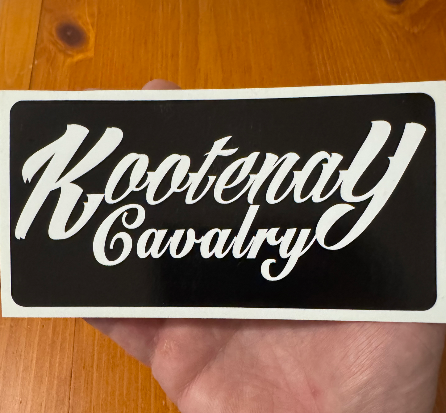 Kootenay Cavalry Sticker Back 3” x 6”