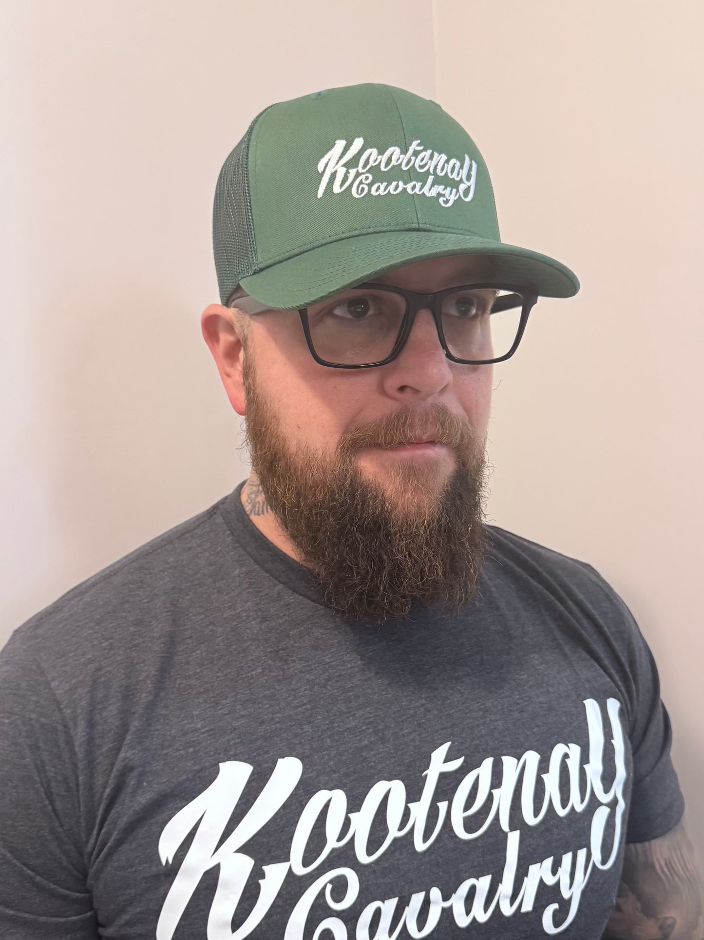 Kootenay Cavalry Hat Green Mesh Snap Back