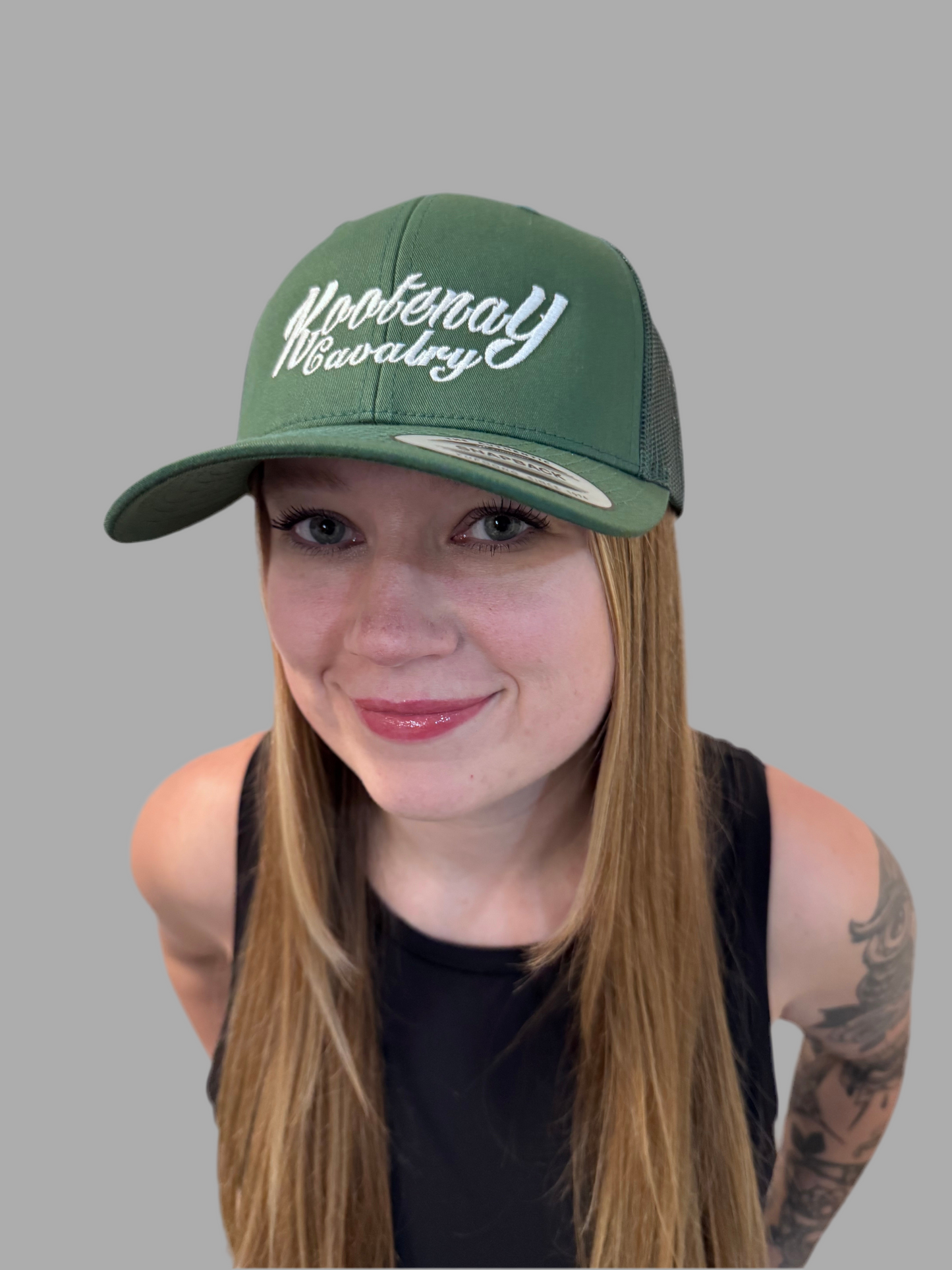 Kootenay Cavalry Hat Green Mesh Snap Back