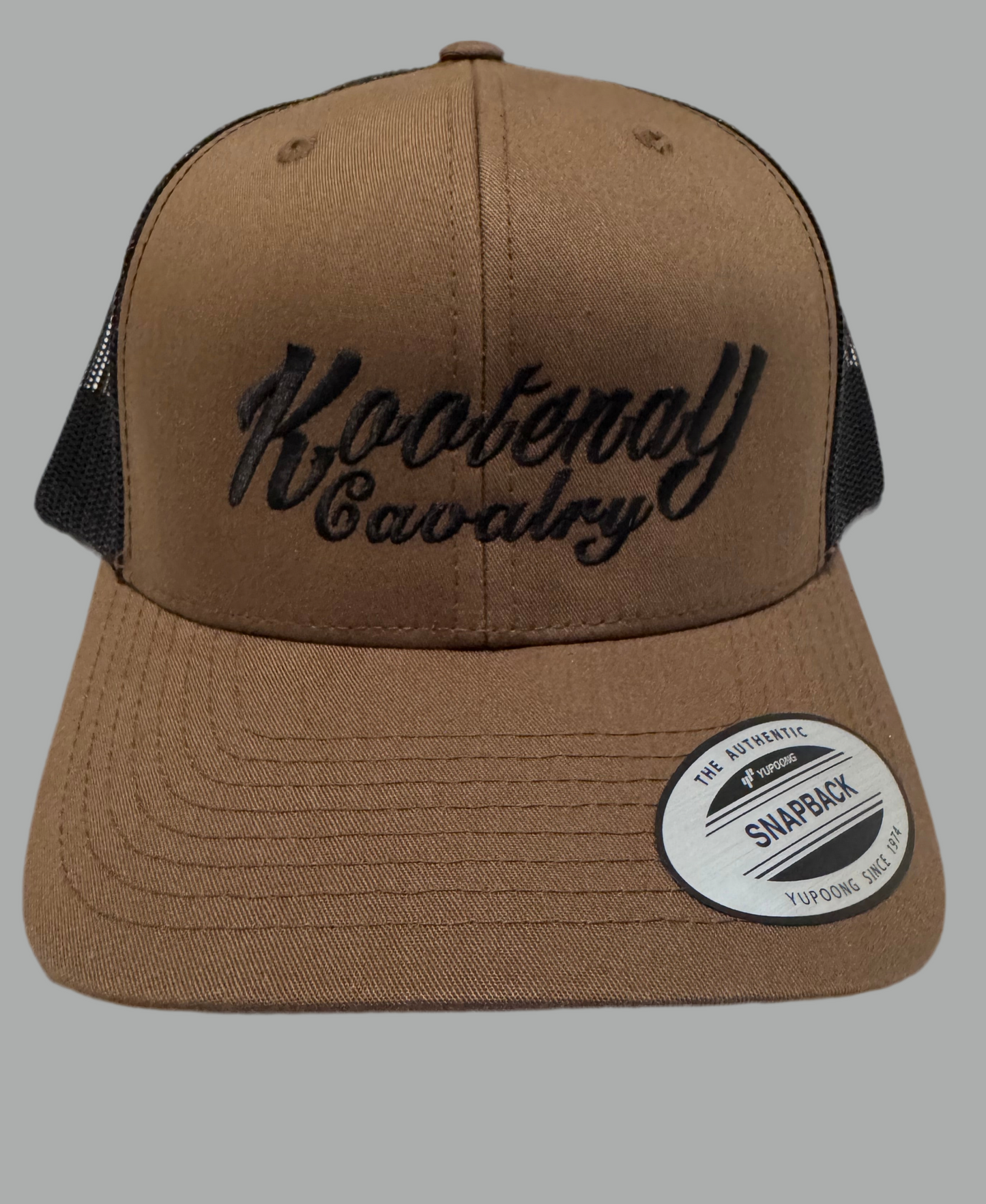 Kootenay Cavalry Hat Tan and Black Mesh Snap Back