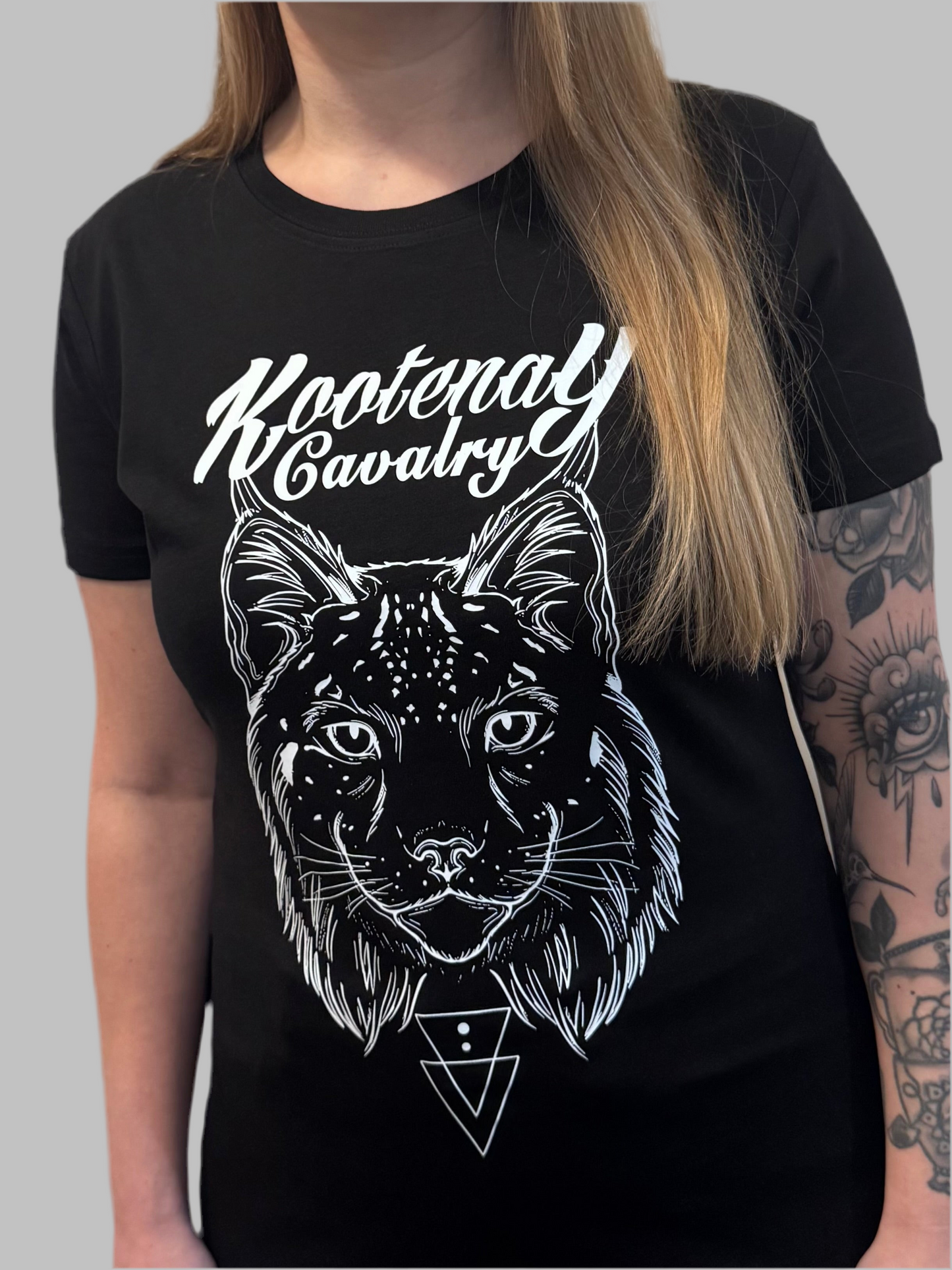 Ladies Kootenay Cavalry Lynx T-Shirt Black