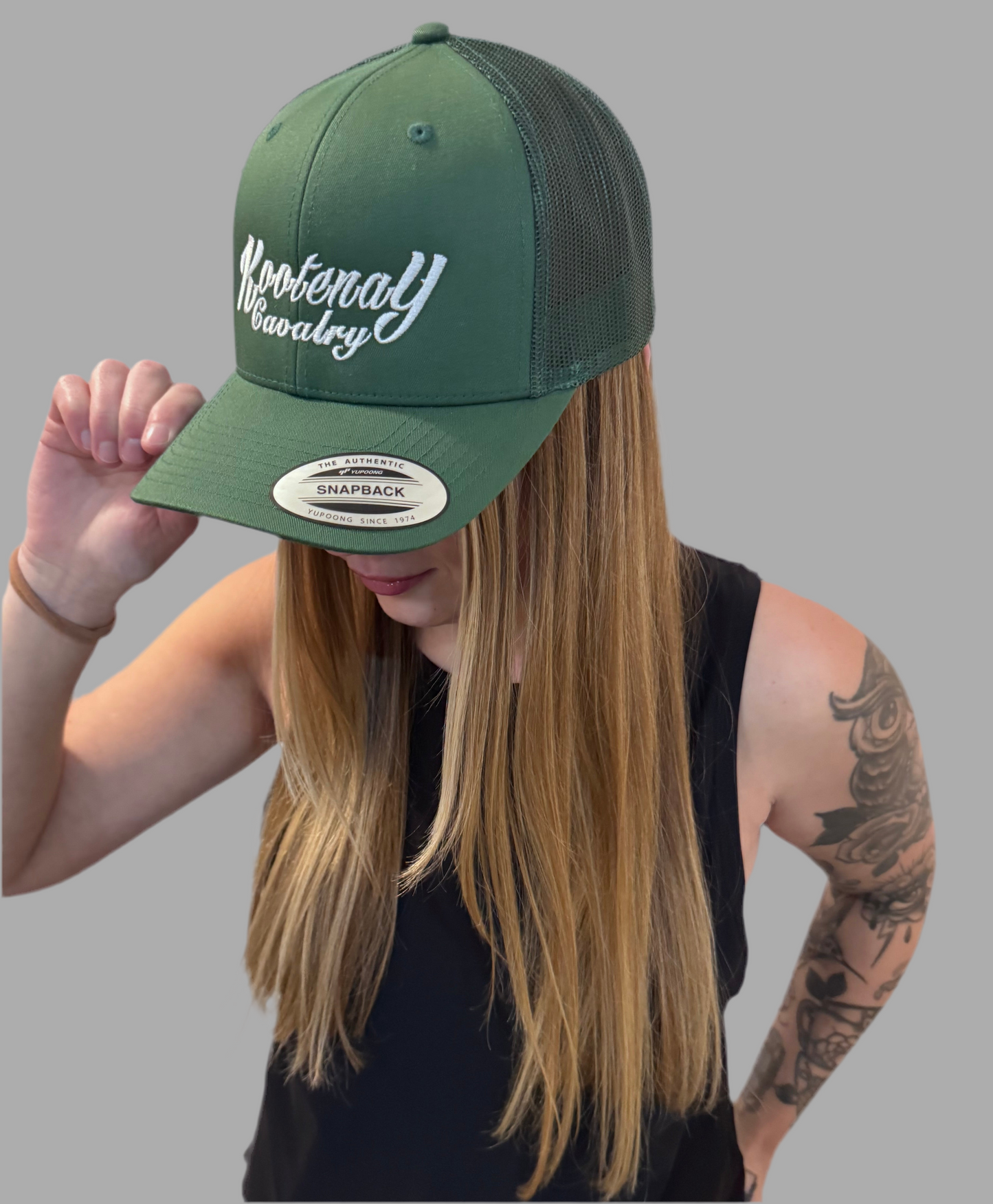 Kootenay Cavalry Hat Green Mesh Snap Back