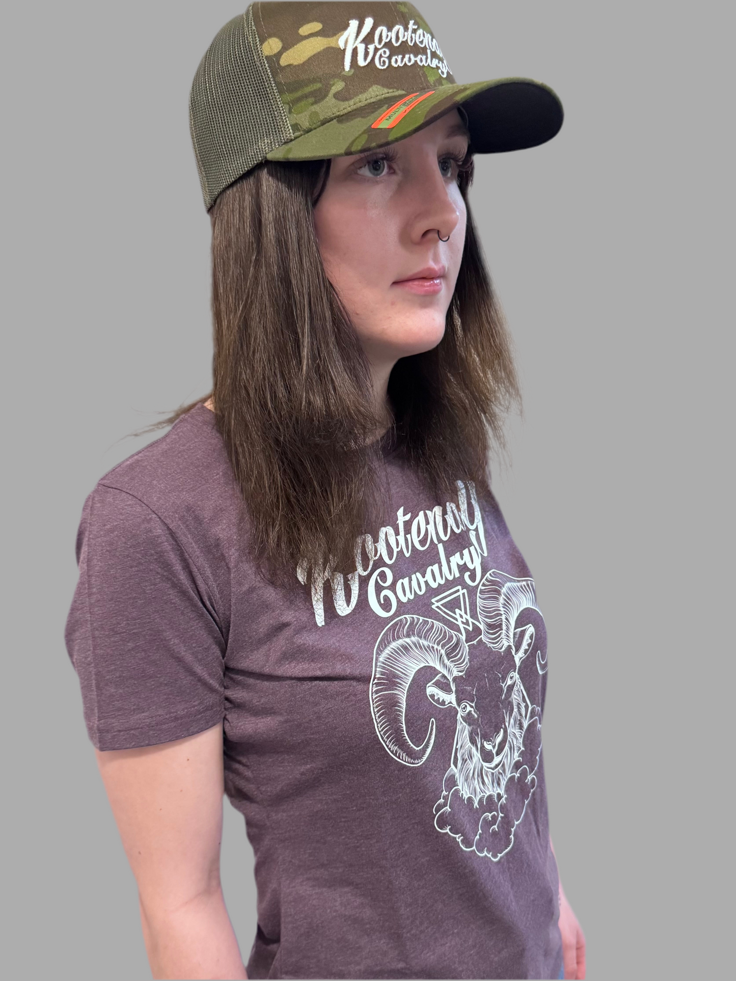 Ladies Kootenay Cavalry Sheep T-Shirt Purple