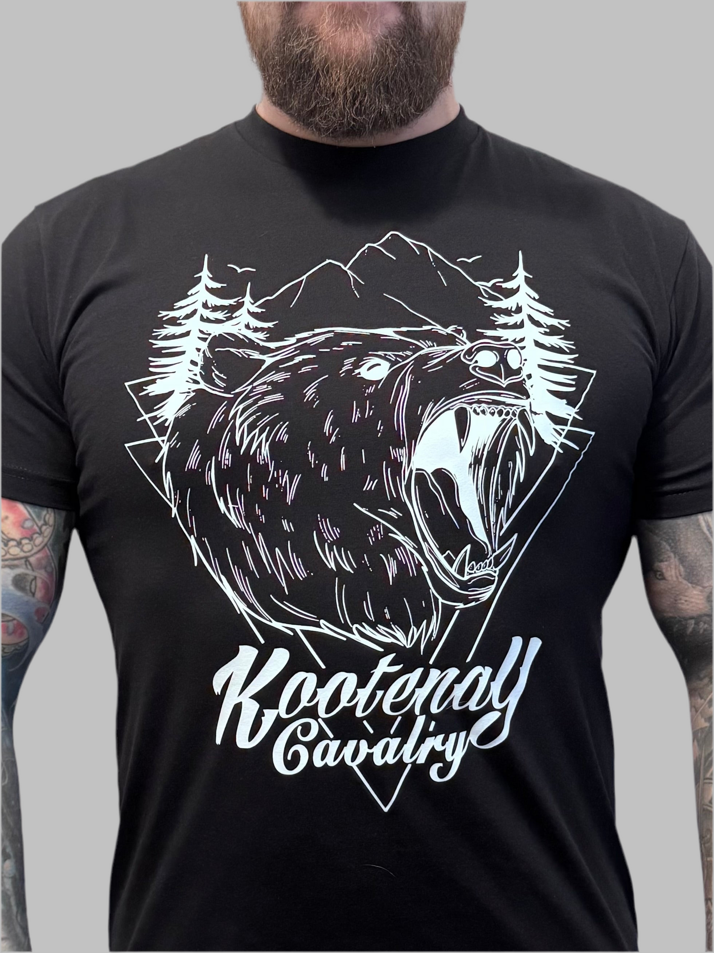 Mens Kootenay Cavalry Bear T-Shirt Black