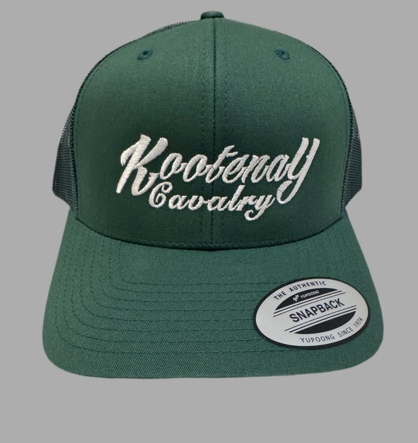 Kootenay Cavalry Hat Green Mesh Snap Back