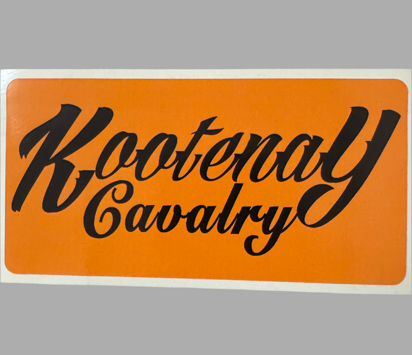 Kootenay Cavalry Sticker Orange 3” x 6”
