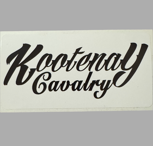 Kootenay Cavalry Sticker White 3”x 6”