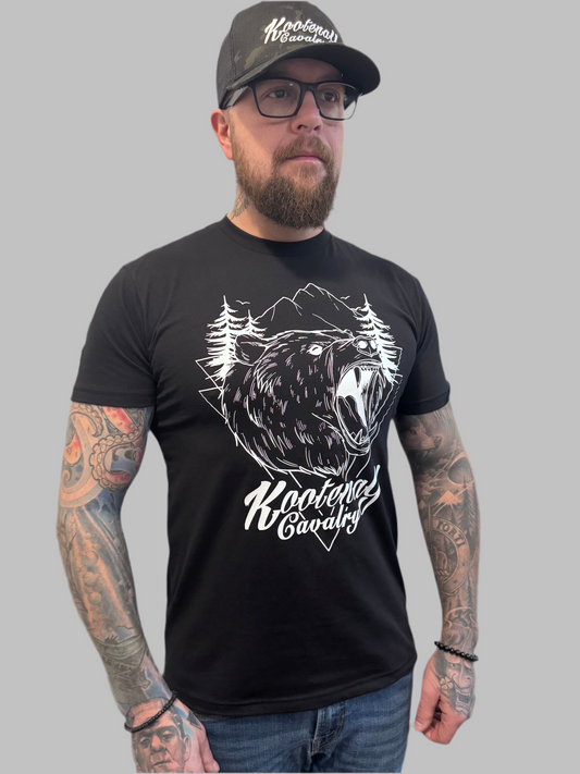 Mens Kootenay Cavalry Bear T-Shirt Black