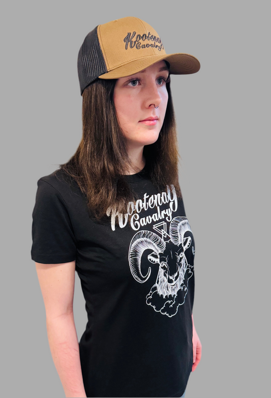 Ladies Kootenay Cavalry Sheep T-Shirt Black
