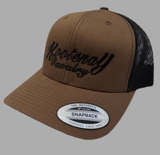 Kootenay Cavalry Hat Tan and Black Mesh Snap Back