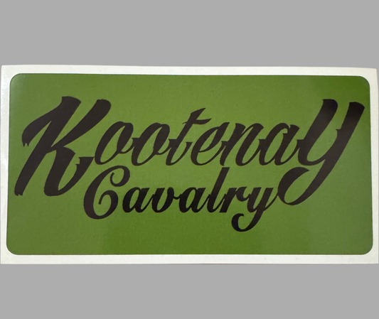 Kootenay Cavalry Sticker Green 3” x 6”