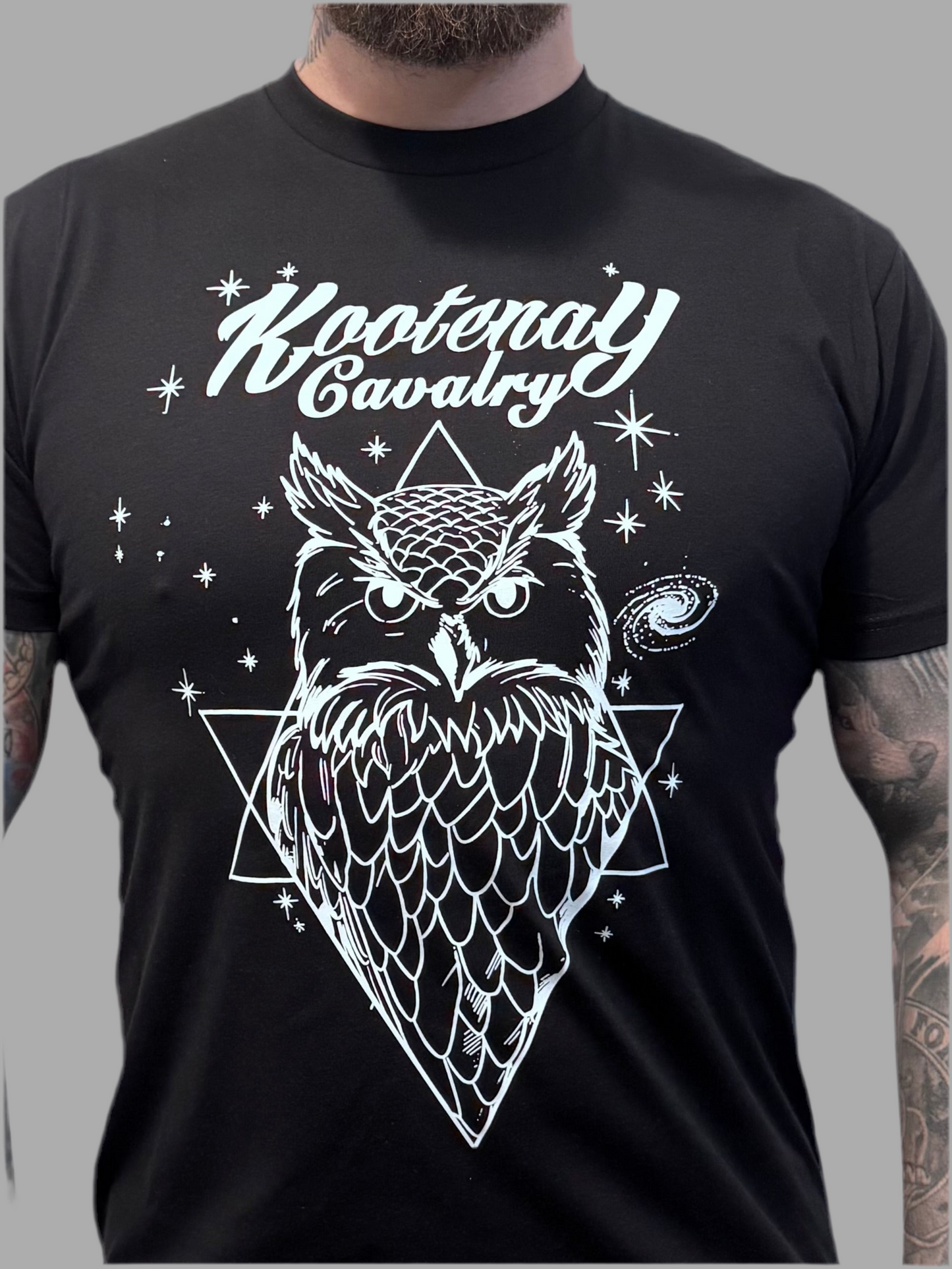 Mens Kootenay Cavalry Owl T-Shirt Black