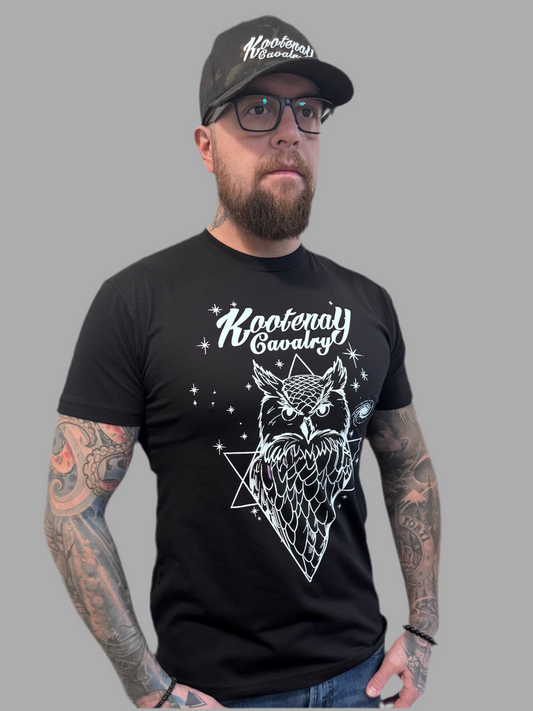 Mens Kootenay Cavalry Owl T-Shirt Black