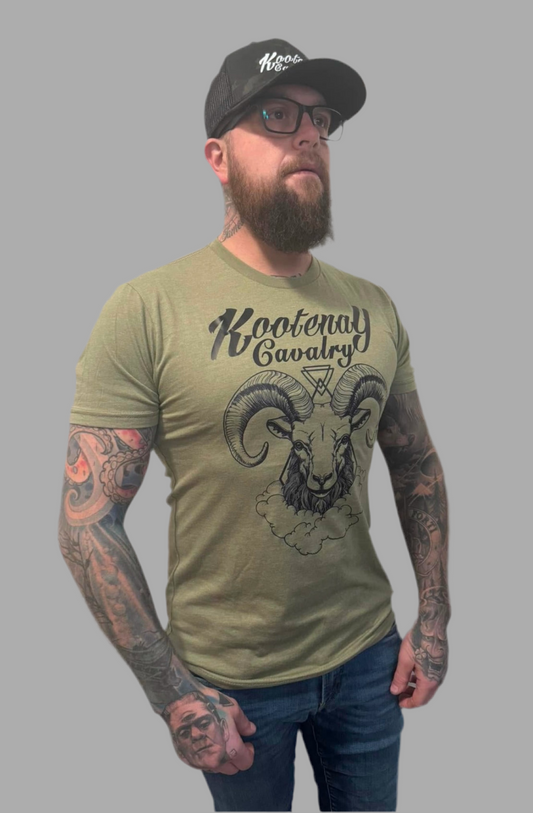 Mens Kootenay Cavalry Sheep T-Shirt Green