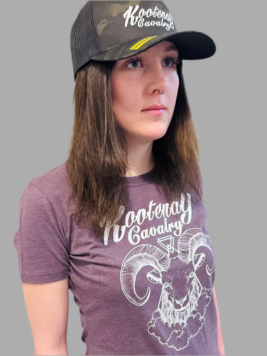 Ladies Kootenay Cavalry Sheep T-Shirt Purple